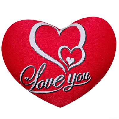 "Heart Shape Pillow with message - PST -735-1 - Click here to View more details about this Product